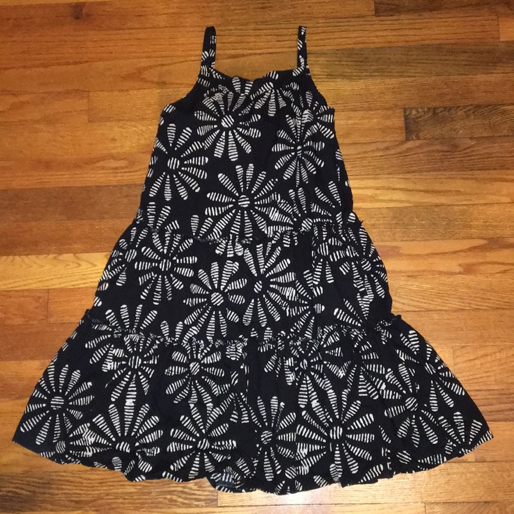 Gap 💙 girls sundress dress black white size 6 7